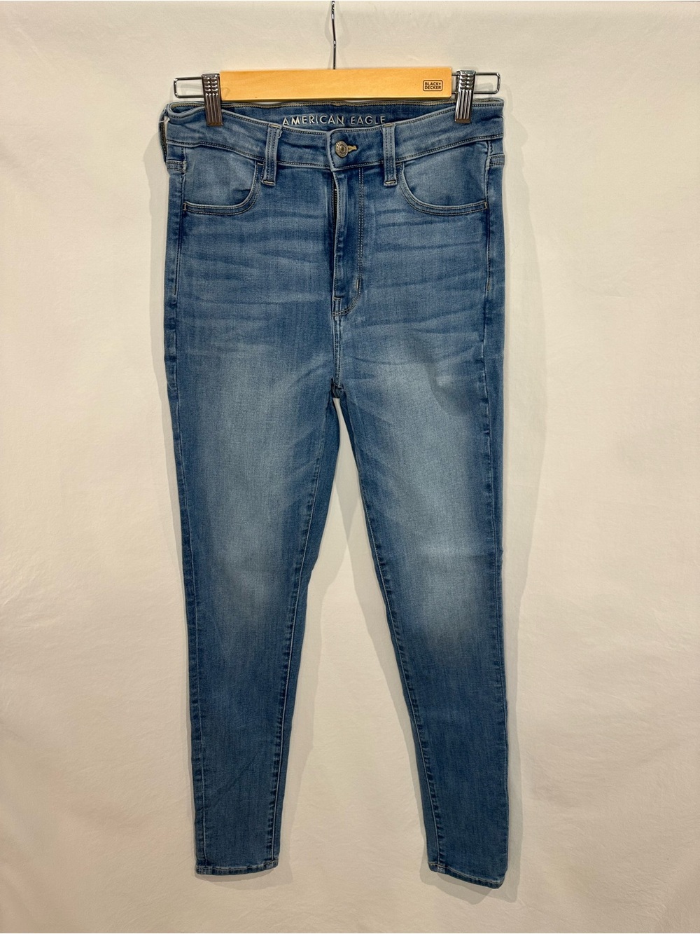 American Eagle Outfitters Medium Blue High-Rise Skinny Jeans